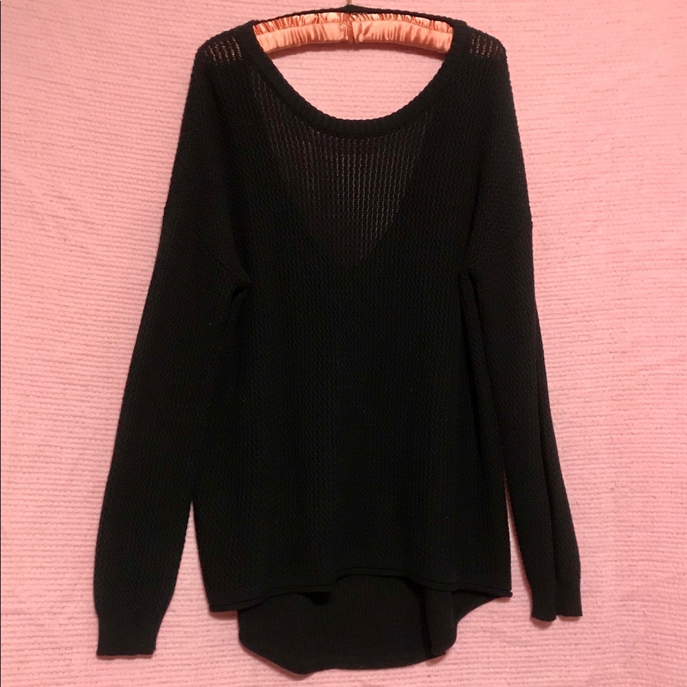 cutout back sweater